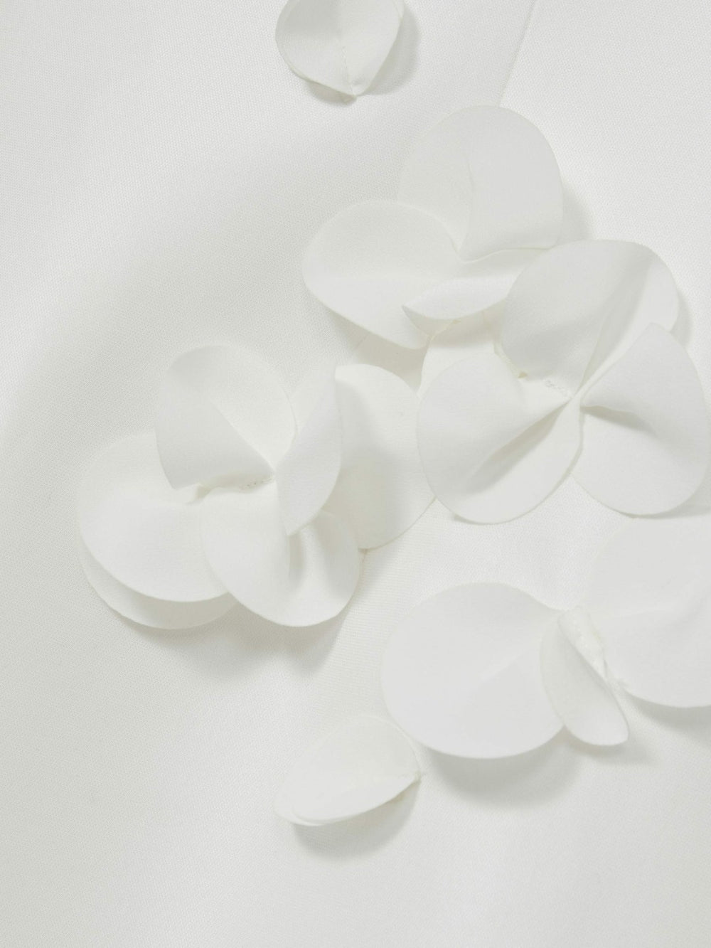 Acler Ivory Petal Detail Fitted Midi Dress in Ivory