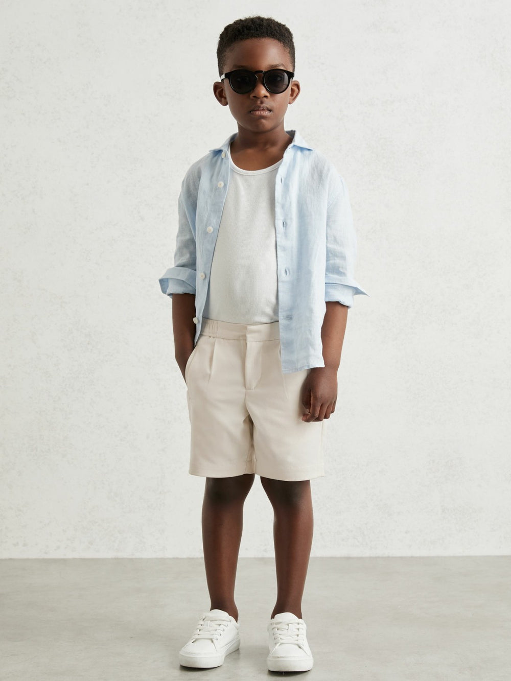 13-14 yrs Relaxed Drawstring Shorts in Off White