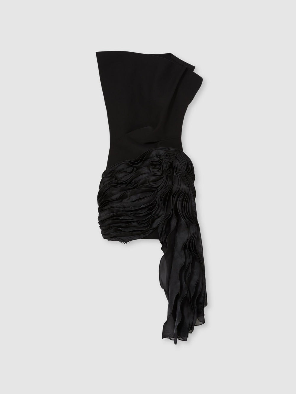 Acler Layered Ruffle Mini Black Dress in Black