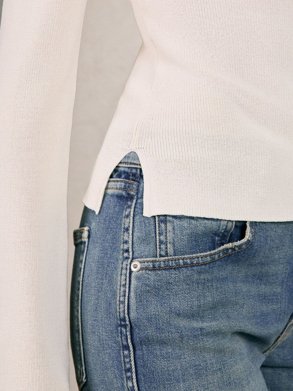 100% Cotton Jumper in Ecru