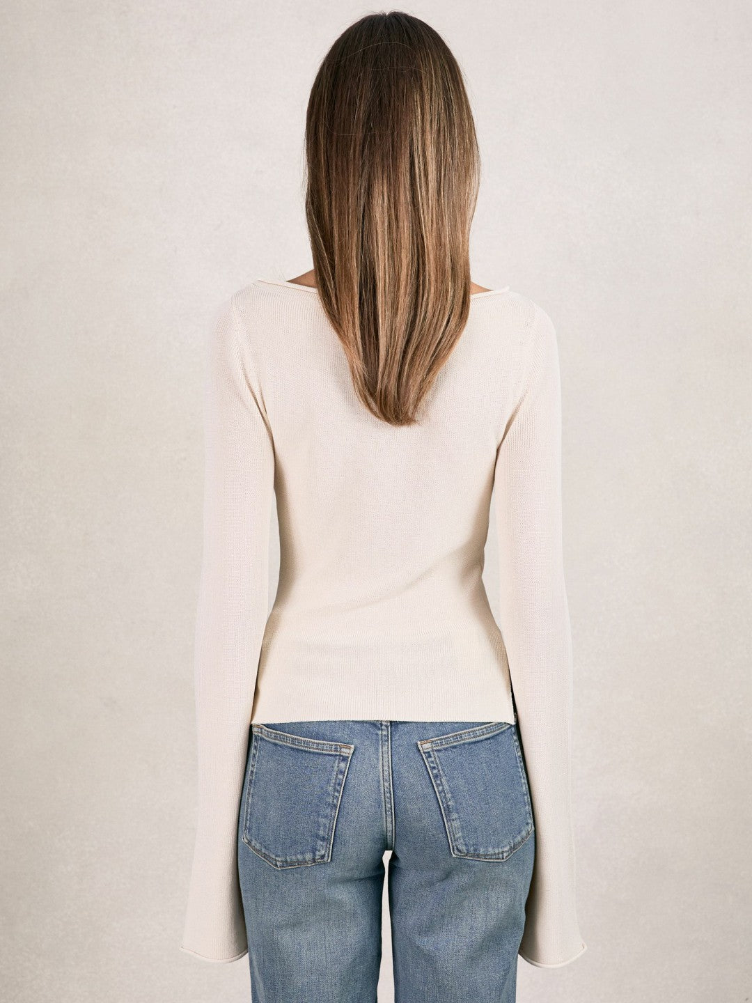 100% Cotton Jumper in Ecru