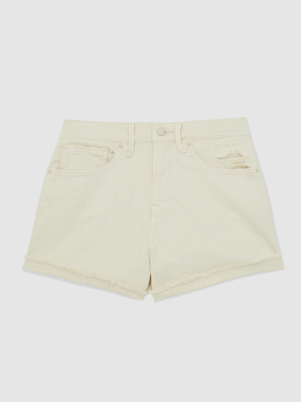 90S Shorts in Ecru