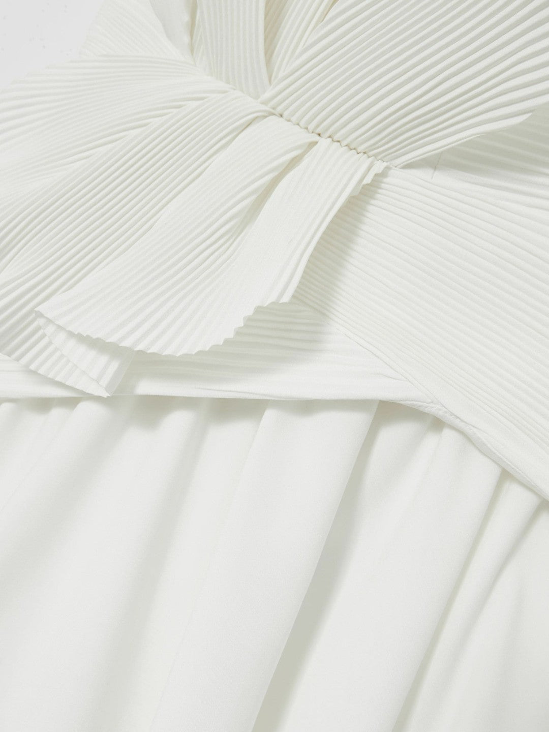 Acler Ivory Plissé Fan Strapless Maxi Dress in Ivory