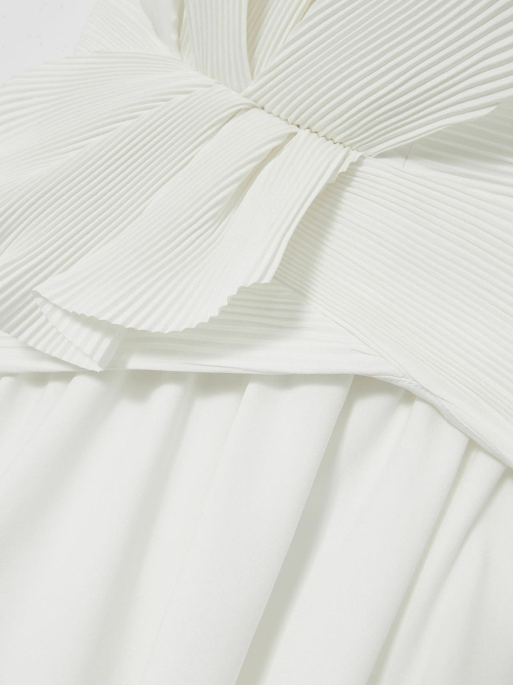 Acler Ivory Plissé Fan Strapless Maxi Dress in Ivory
