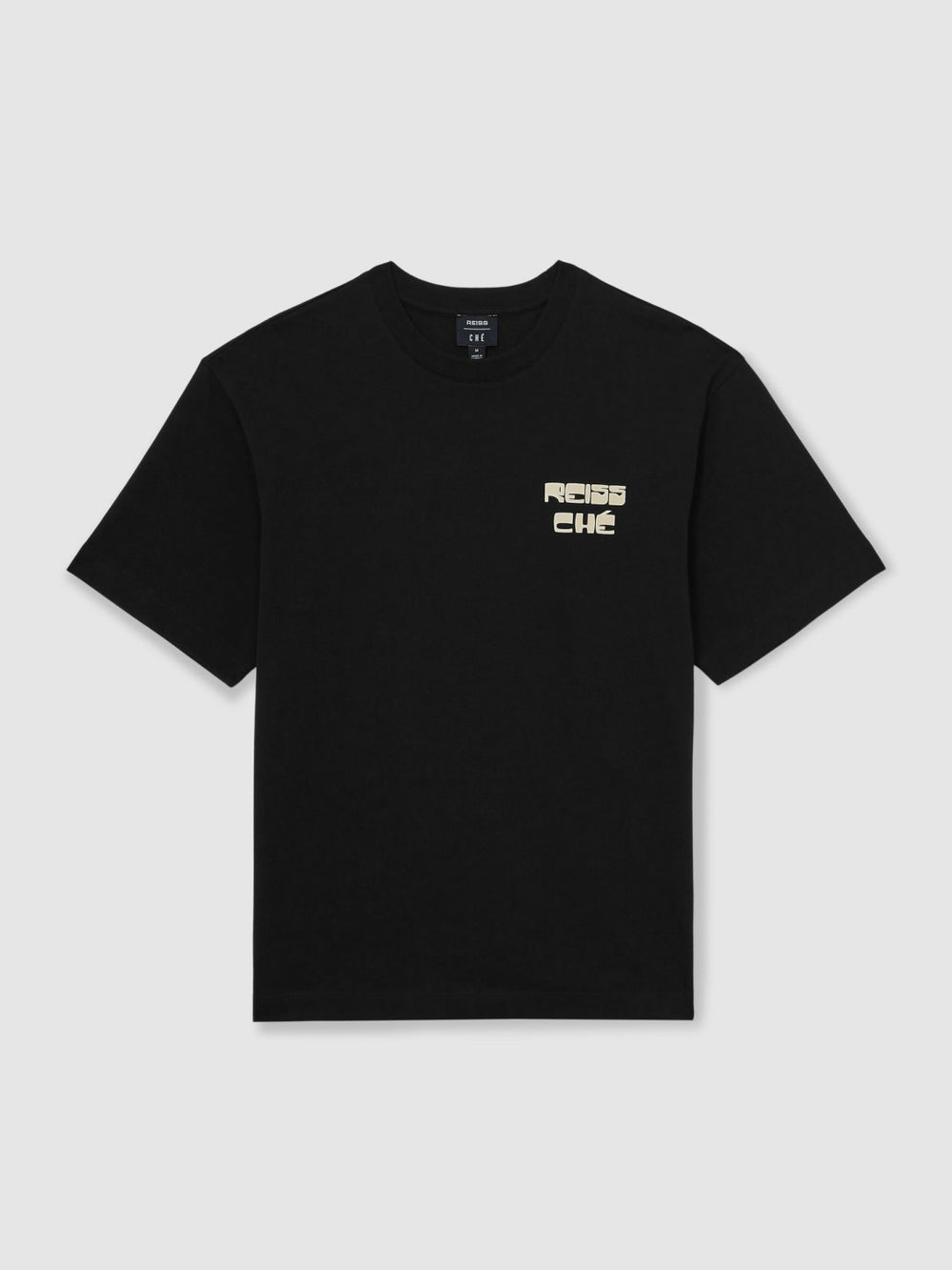 | Ché Cotton Palm-Print T-Shirt in Black