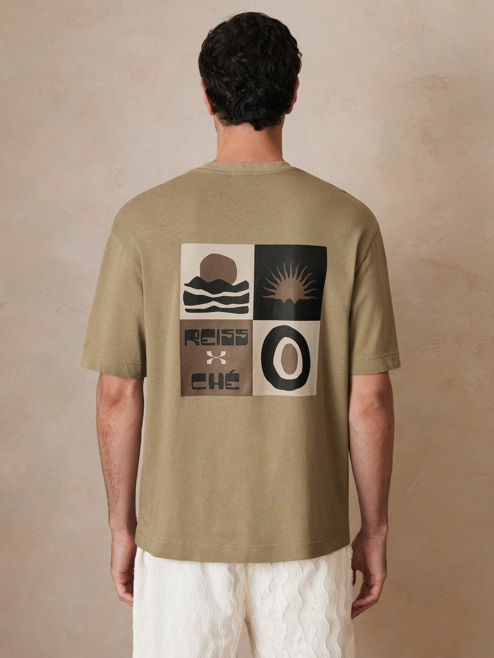 | Ché Cotton-Linen Sunset T-Shirt in Sage Green