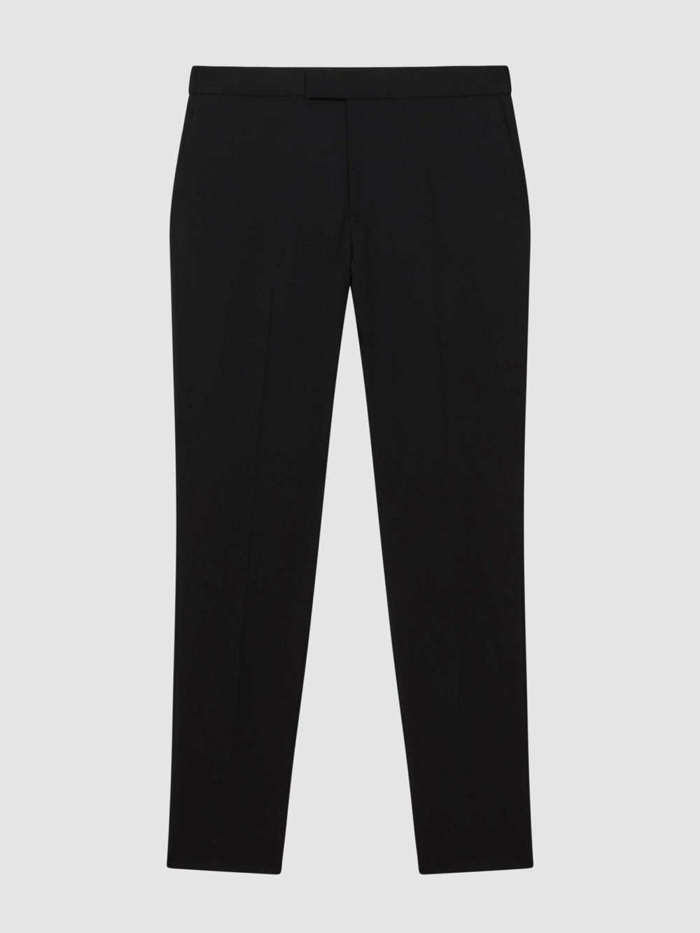 Slim-Fit Internal-Drawstring Trousers in Black