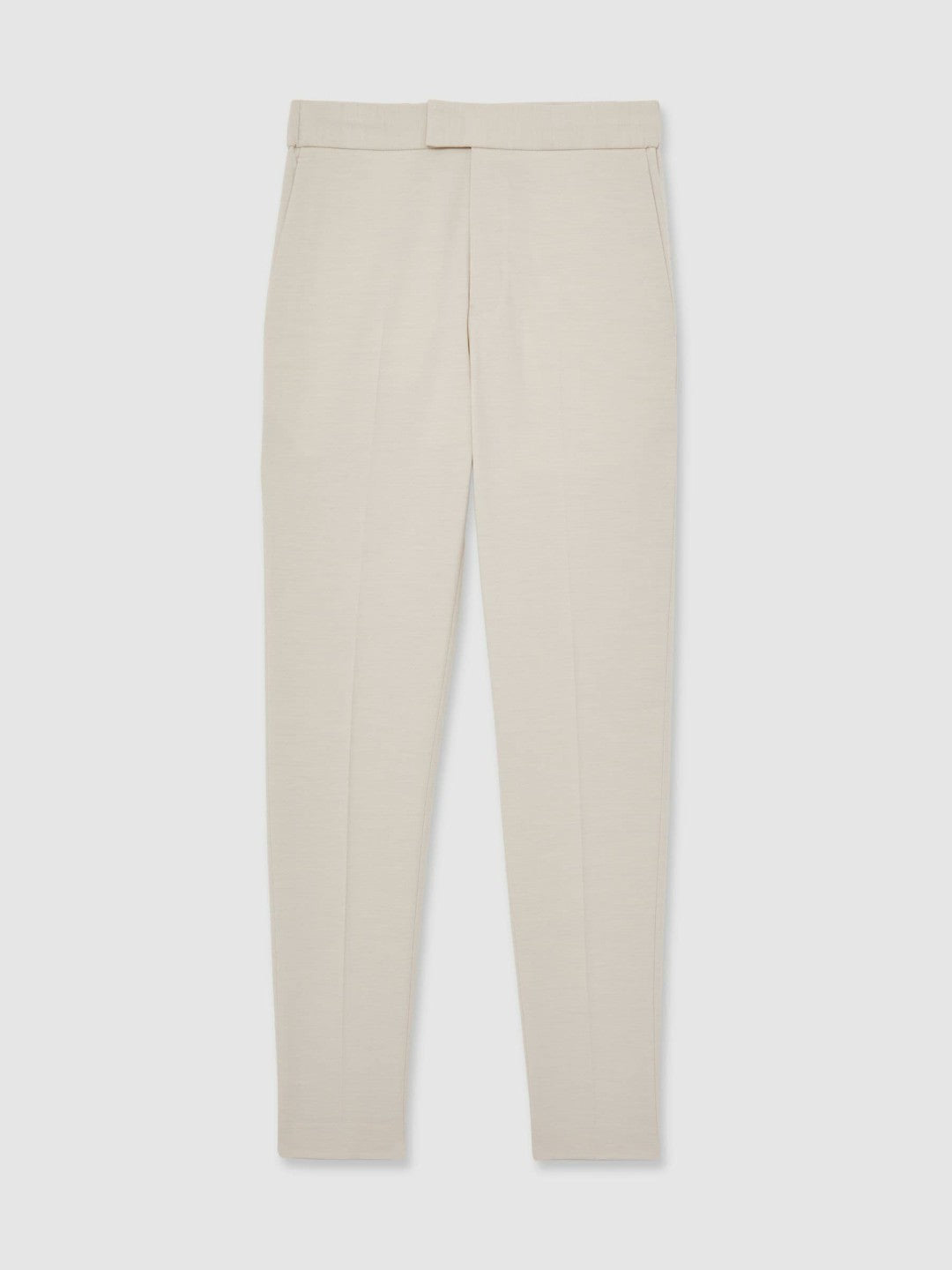 Slim-Fit Internal-Drawstring Trousers in Stone