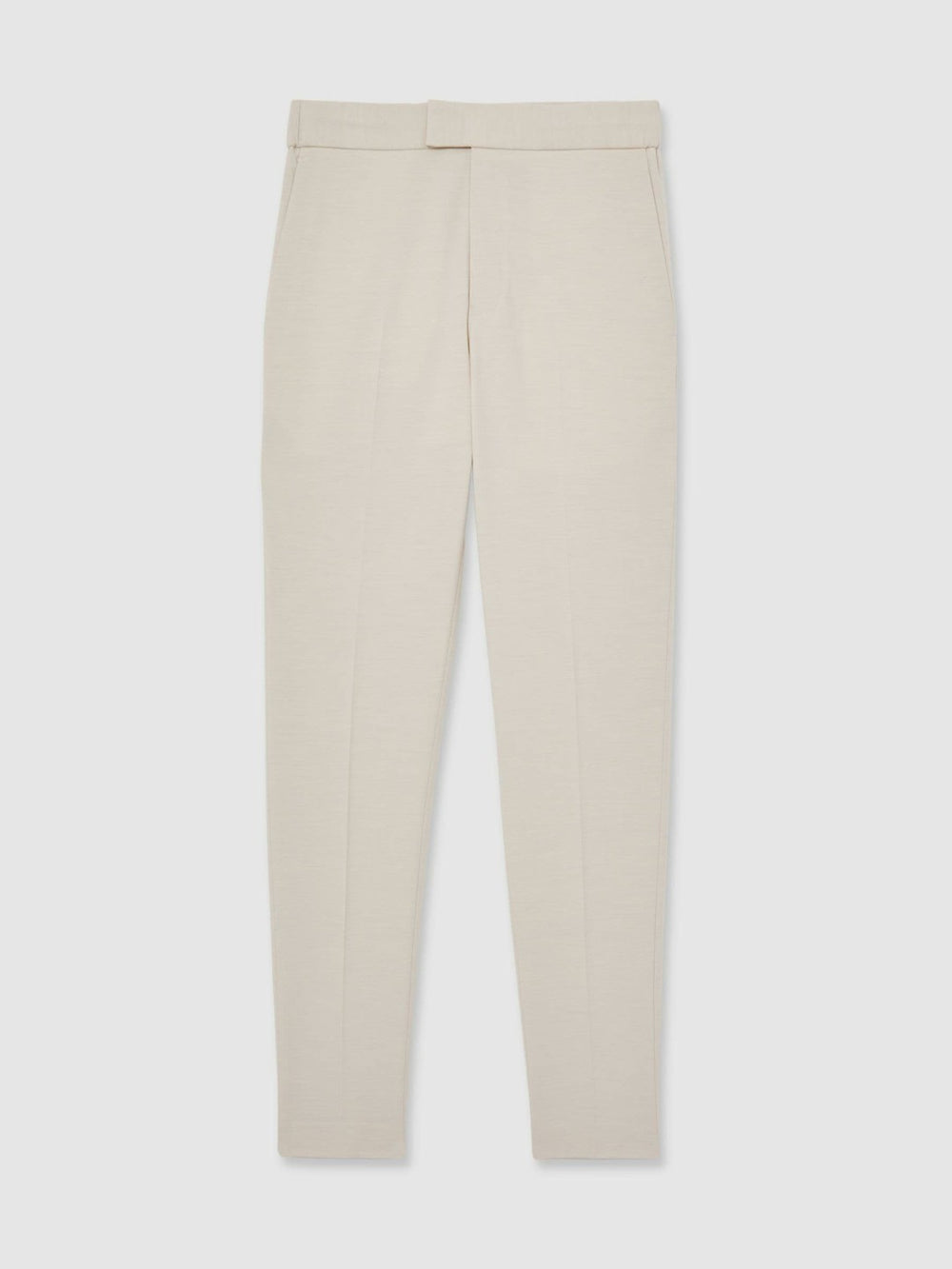 Slim-Fit Internal-Drawstring Trousers in Stone