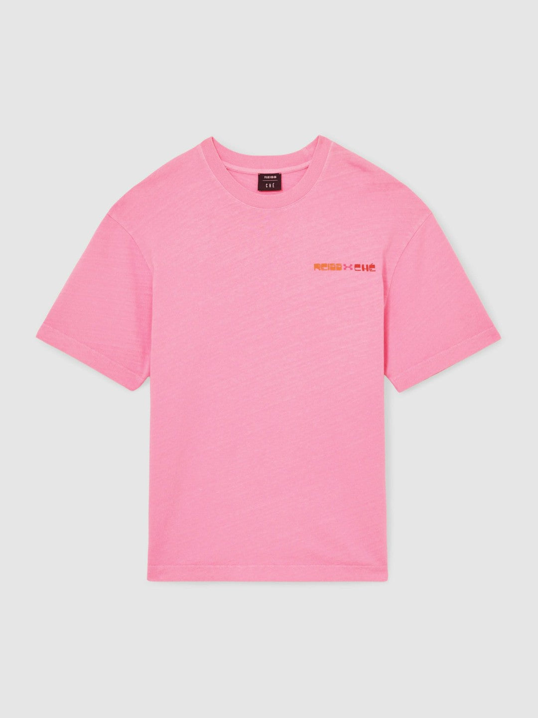 | Ché Cotton-Linen Sunset T-Shirt in Pink