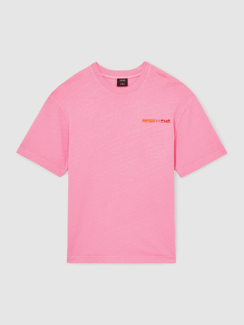 | Ché Cotton-Linen Sunset T-Shirt in Pink