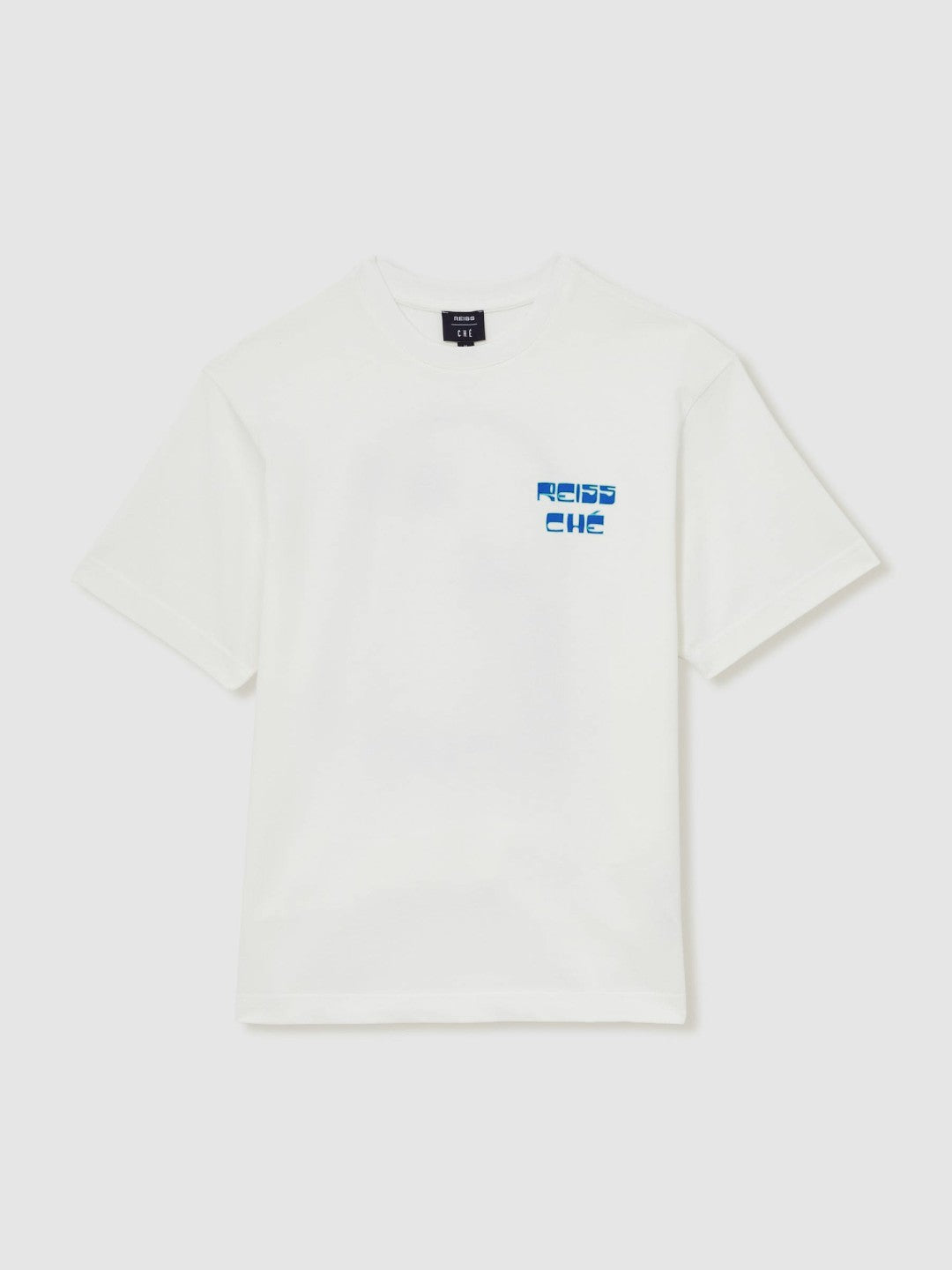 | Ché Cotton Palm-Print T-Shirt in White