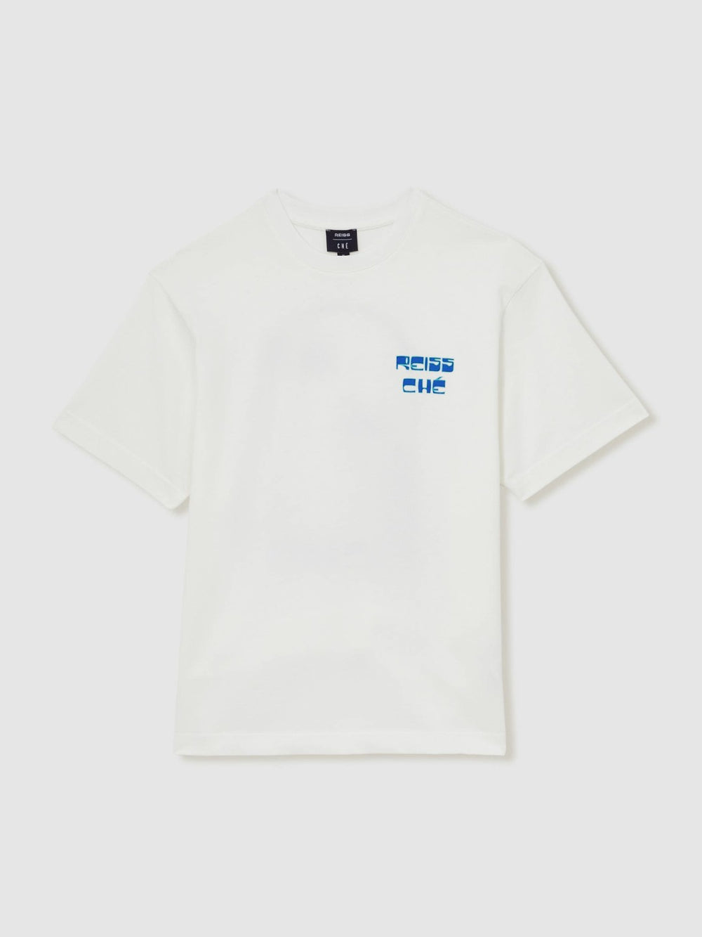 | Ché Cotton Palm-Print T-Shirt in White