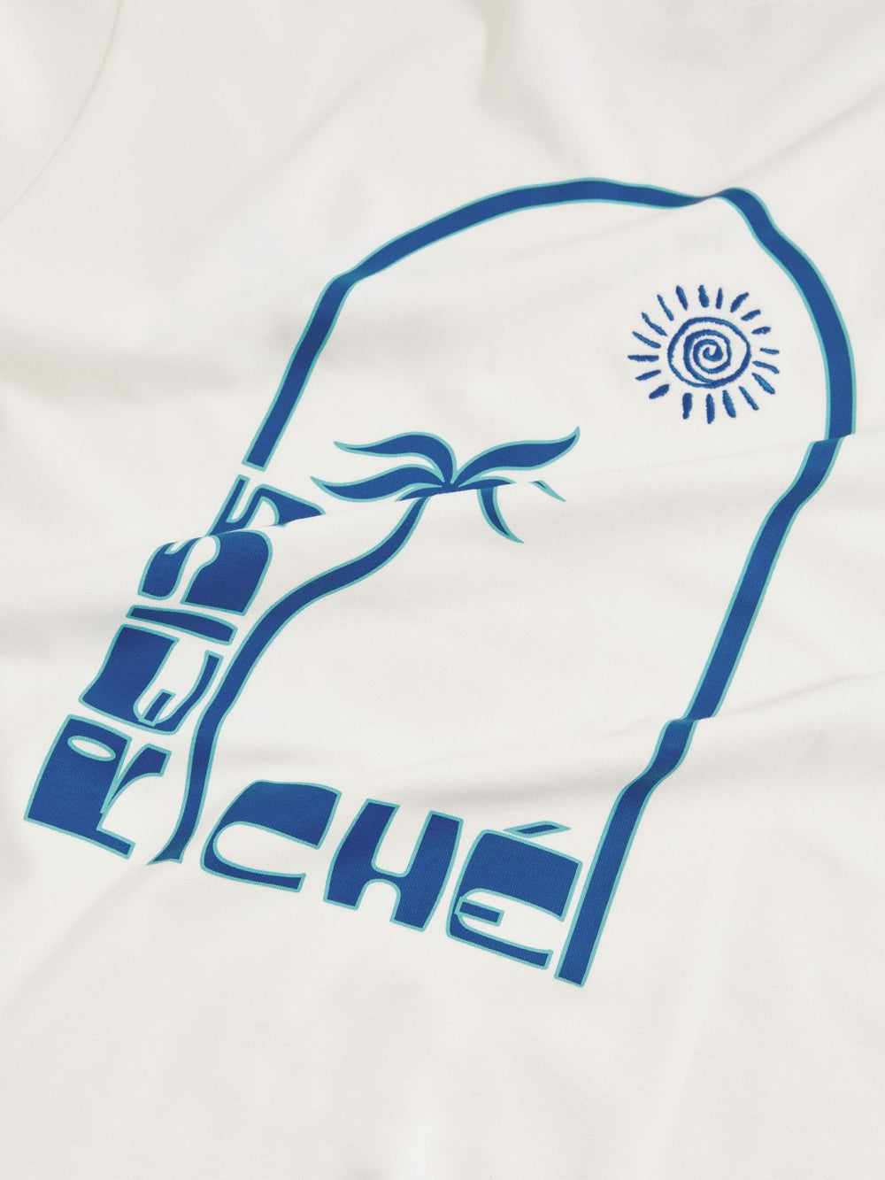 | Ché Cotton Palm-Print T-Shirt in White