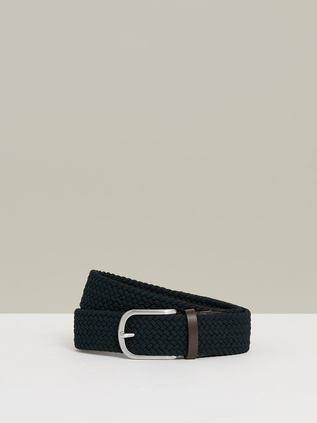Basket Weave Belt in Navy