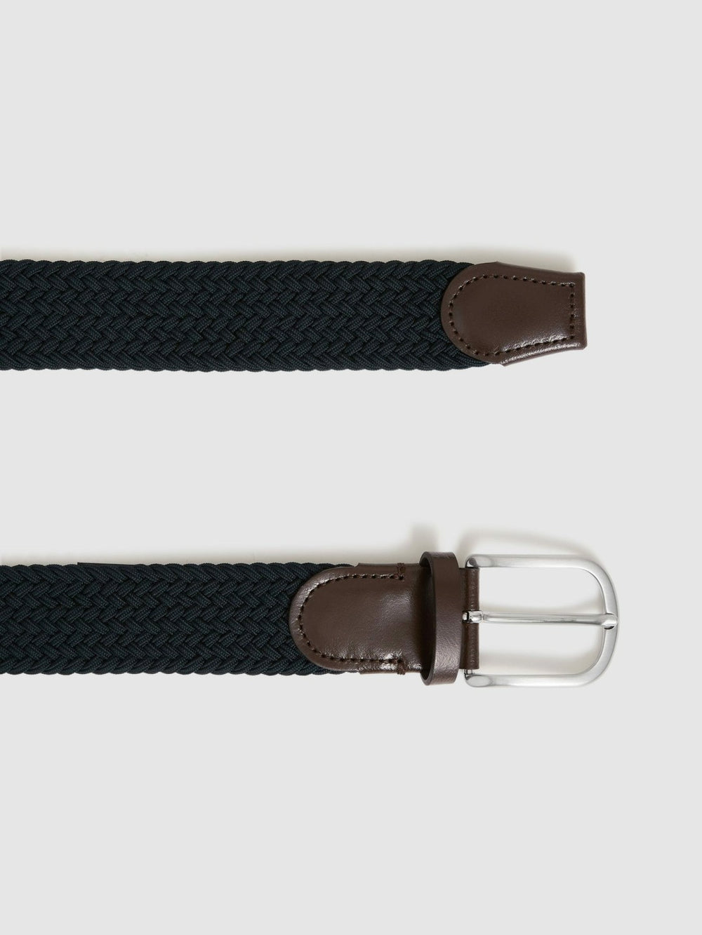 Basket Weave Belt in Navy