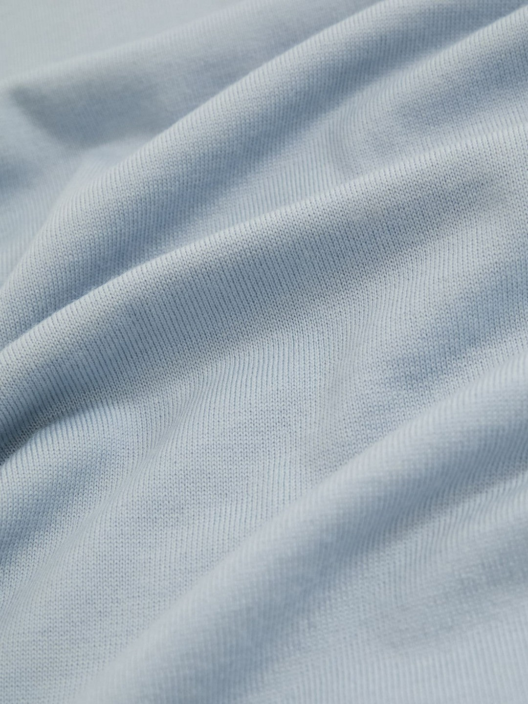 Merino Wool Crew Neck Jumper in Soft Blue