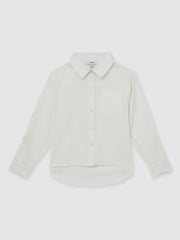 4-9 yrs Linen Roll-Cuff Shirt in Ivory