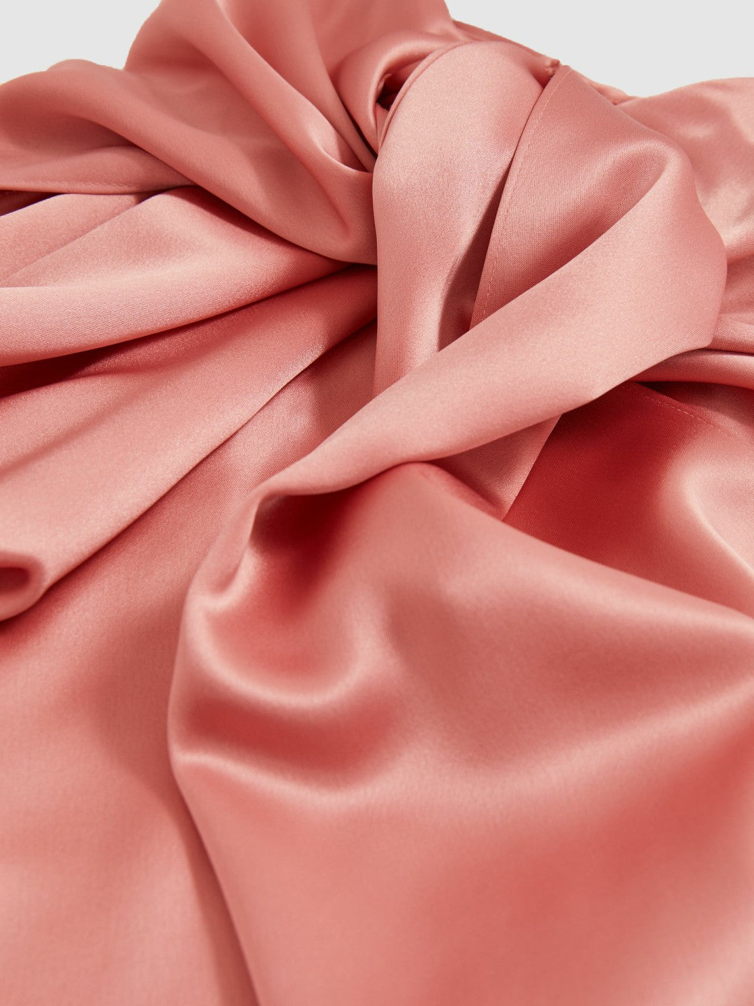 Petite Satin Cape Maxi Dress in Pink