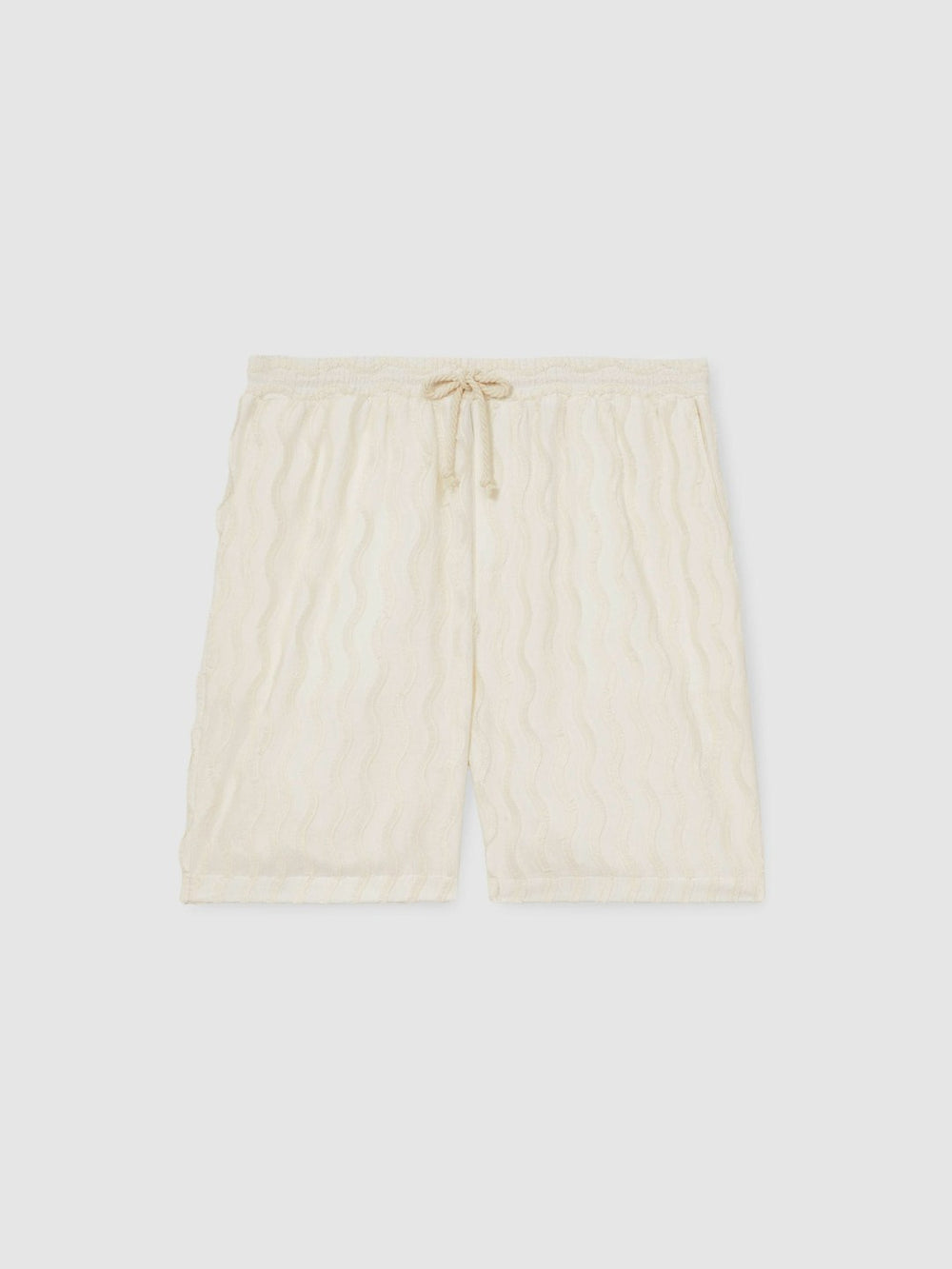 | Ché Fringed-Wave Shorts in Off White