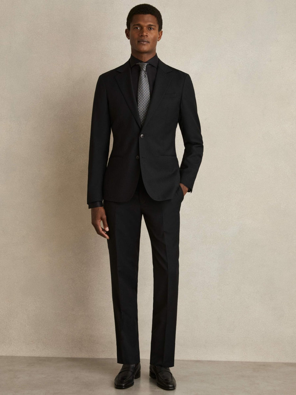 Slim Fit Slim-Fit Cotton Double-Cuff Shirt in Black