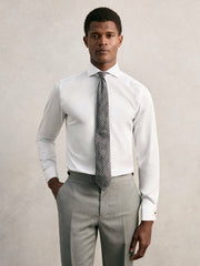 Slim Fit Slim-Fit Cotton Double-Cuff Shirt in White