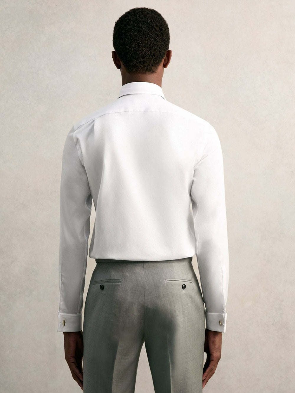 Slim Fit Slim-Fit Cotton Double-Cuff Shirt in White