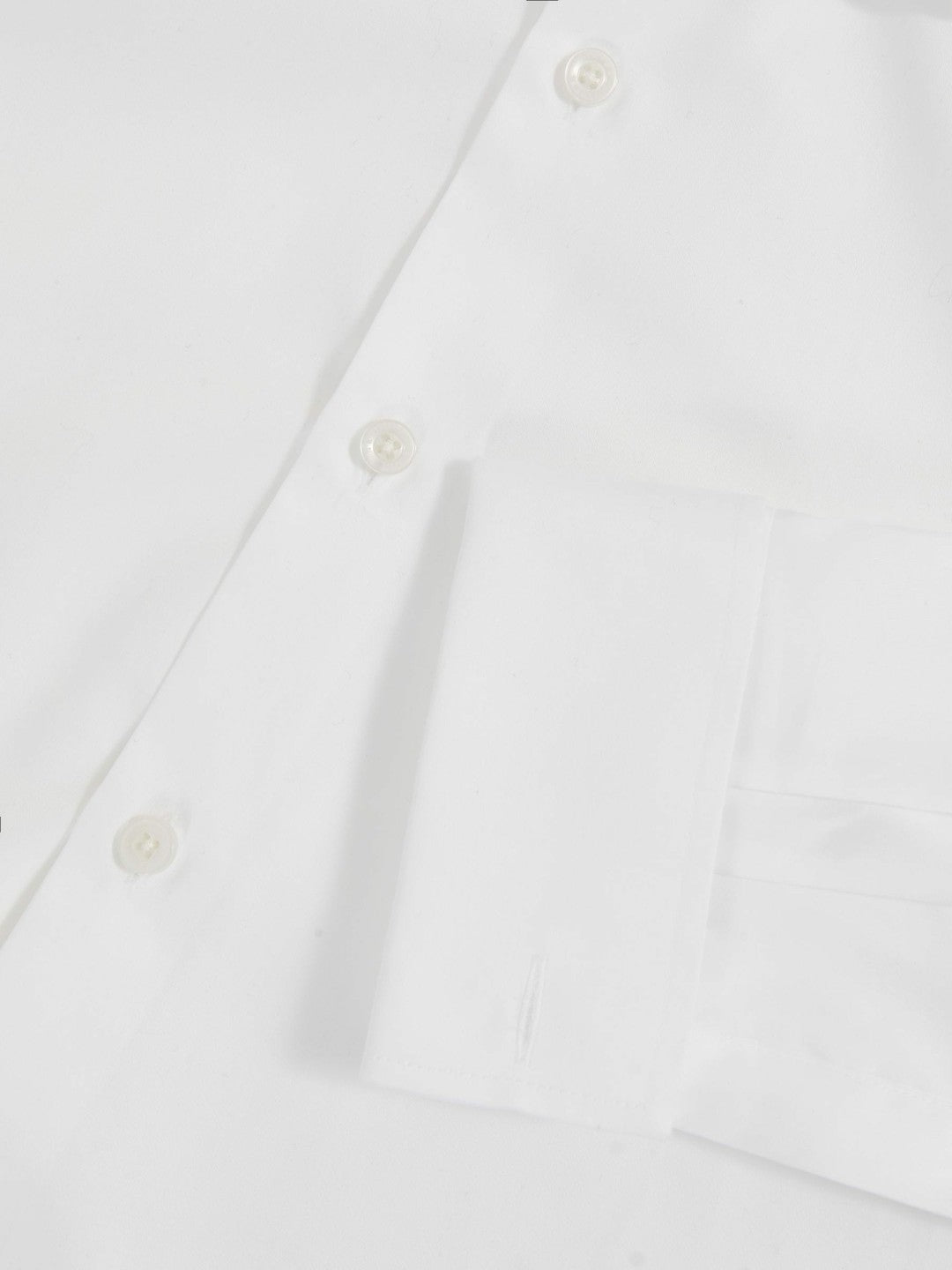 Regular Fit Slim-Fit Cotton-Sateen Shirt in White