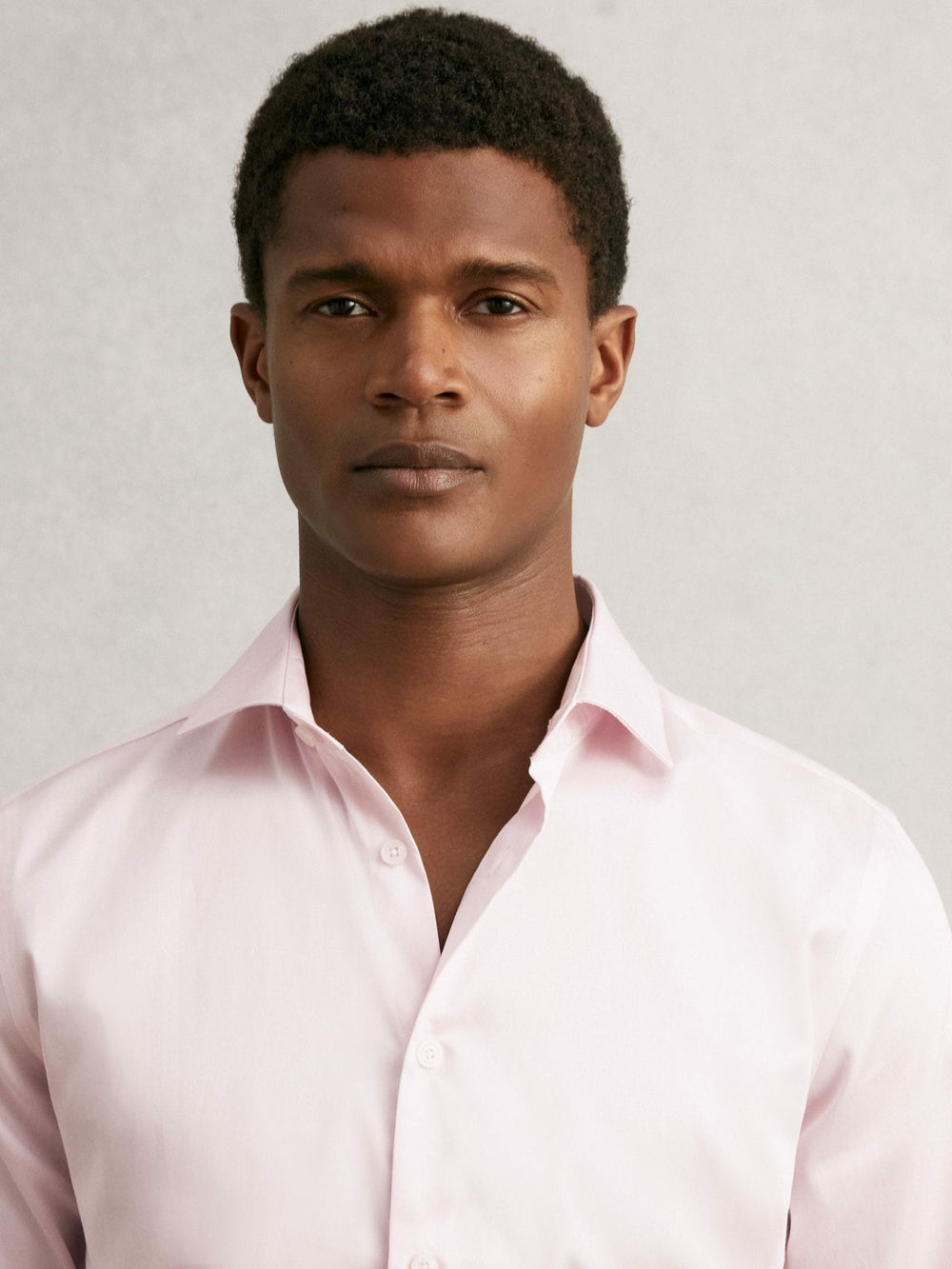 Regular Fit Slim-Fit Cotton-Sateen Shirt in Pink