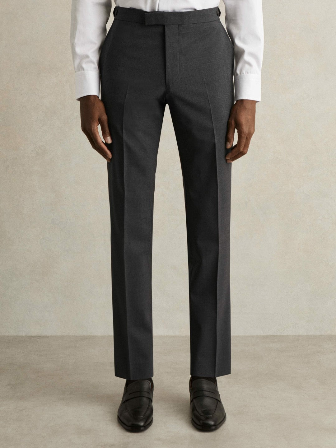 Slim-Fit Wool-Blend Suit Trousers in Grey