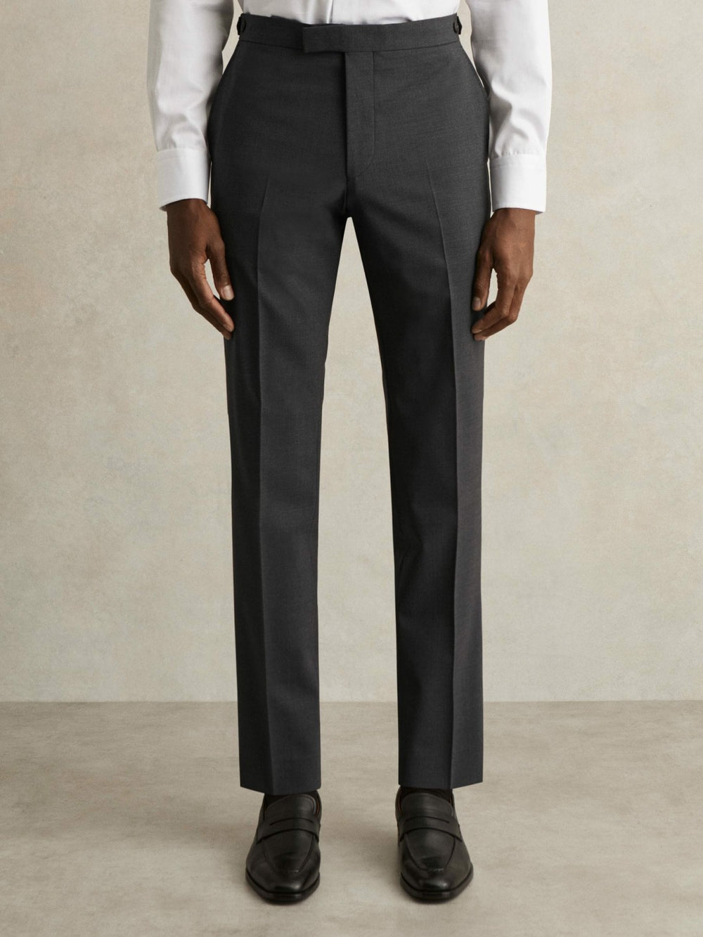 Slim-Fit Wool-Blend Suit Trousers in Grey