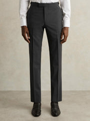 Slim-Fit Wool-Blend Suit Trousers in Grey