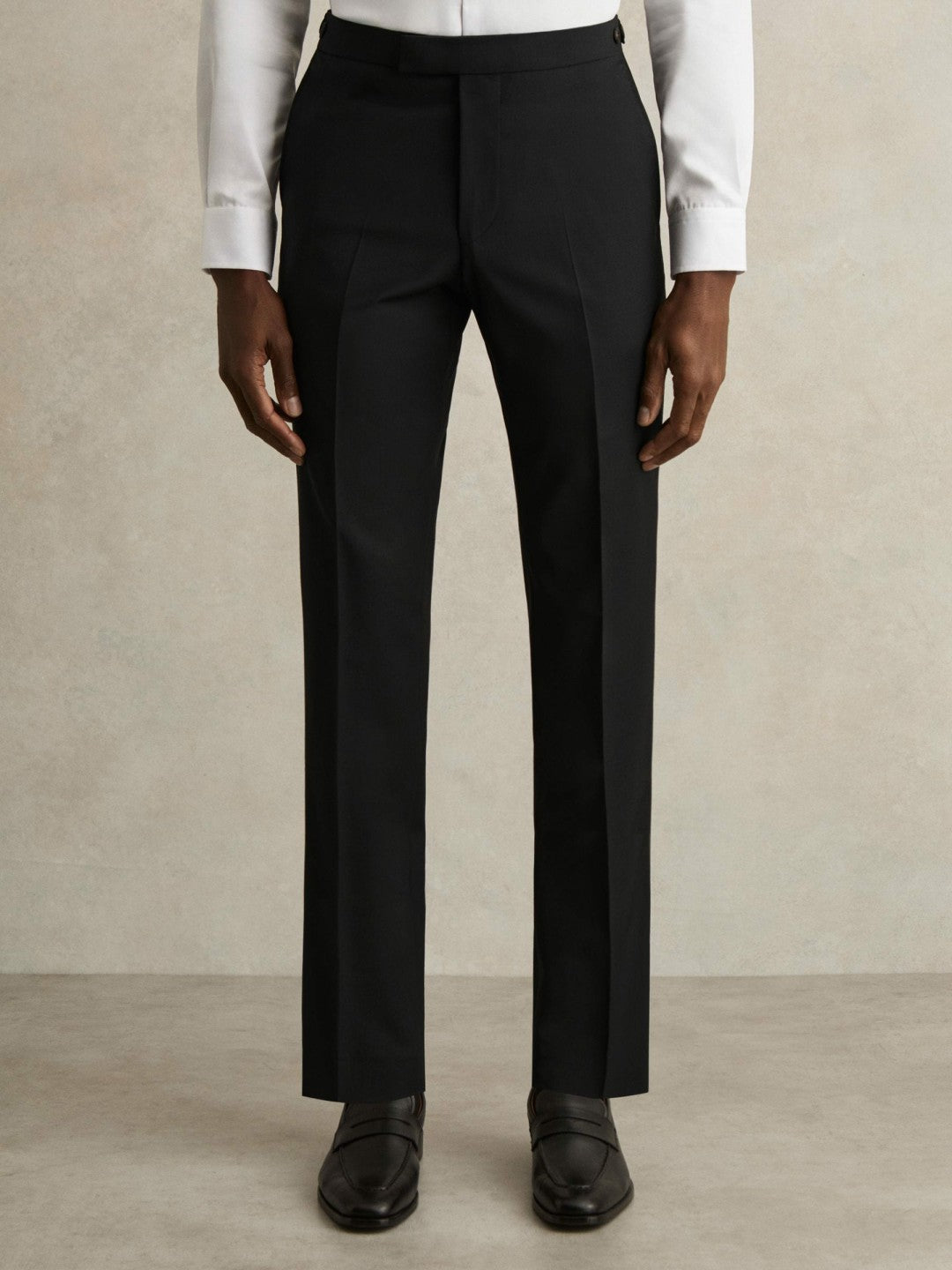 Slim-Fit Wool-Blend Suit Trousers in Black