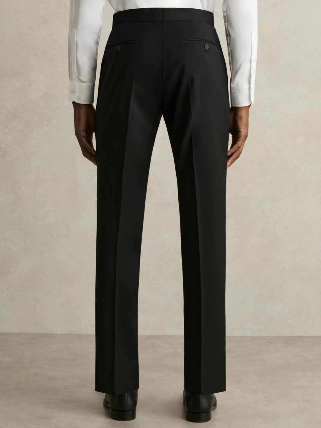 Slim-Fit Wool-Blend Suit Trousers in Black