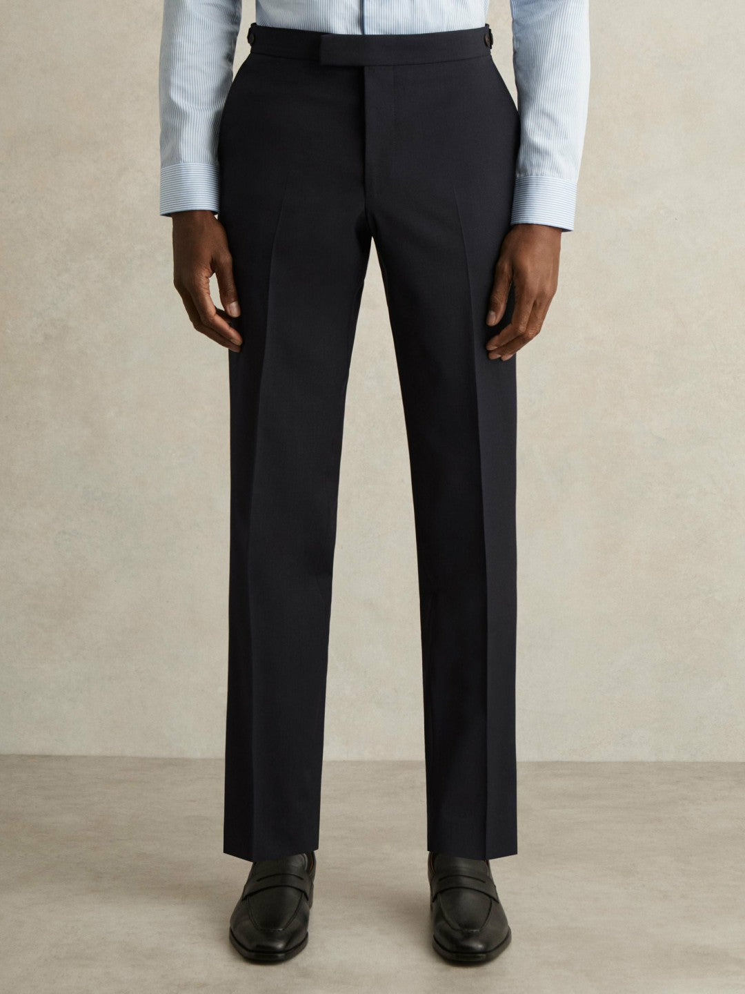 Slim-Fit Wool-Blend Suit Trousers in Navy