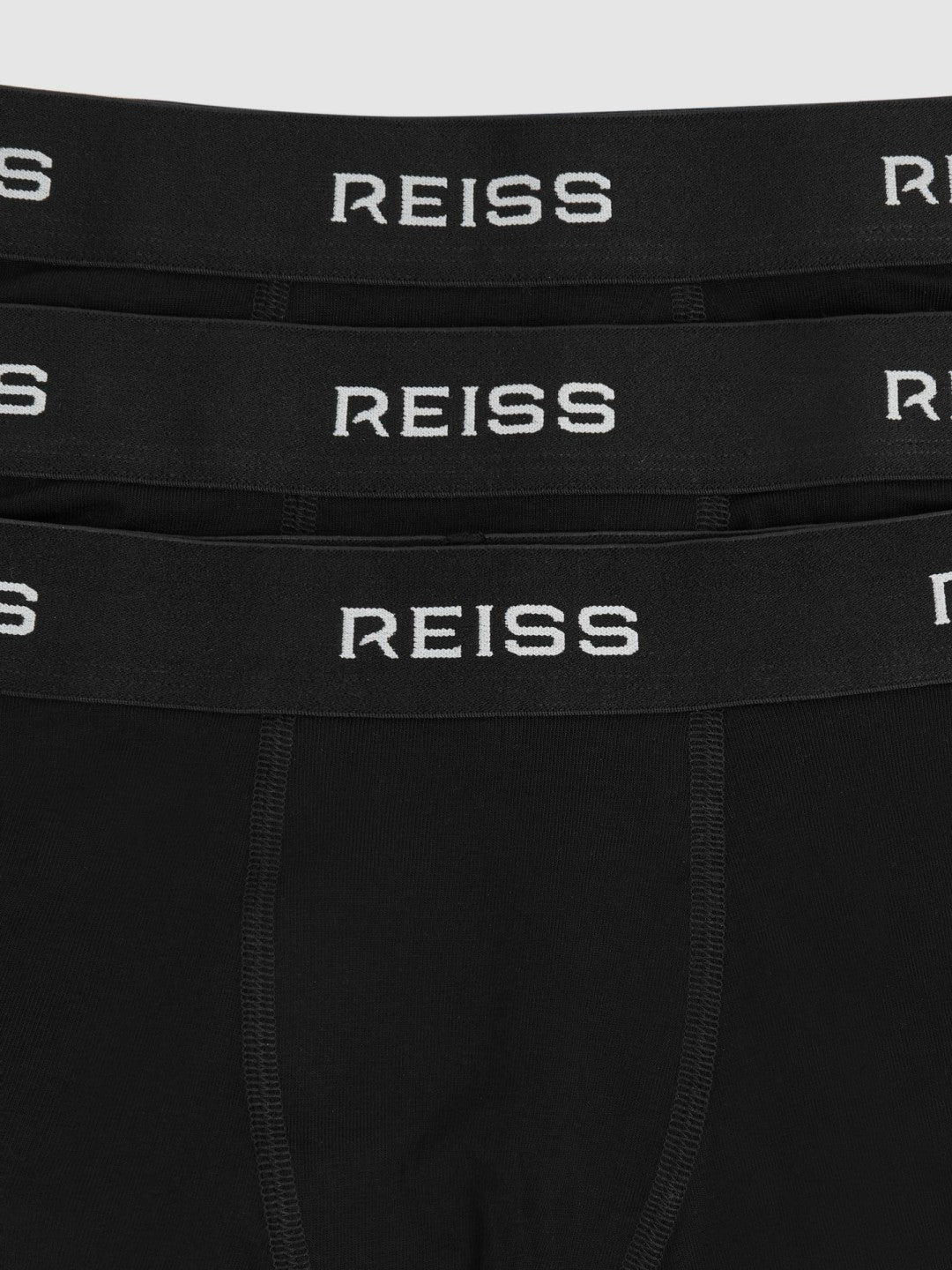 13-14 yrs Stretch-Cotton Logo-Waistband Boxer Shorts 3 Pack in Black