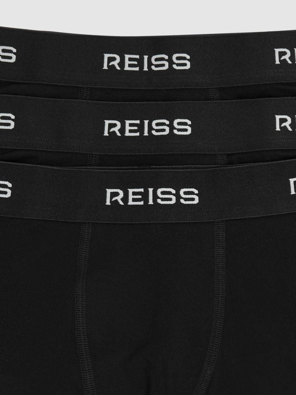 13-14 yrs Stretch-Cotton Logo-Waistband Boxer Shorts 3 Pack in Black