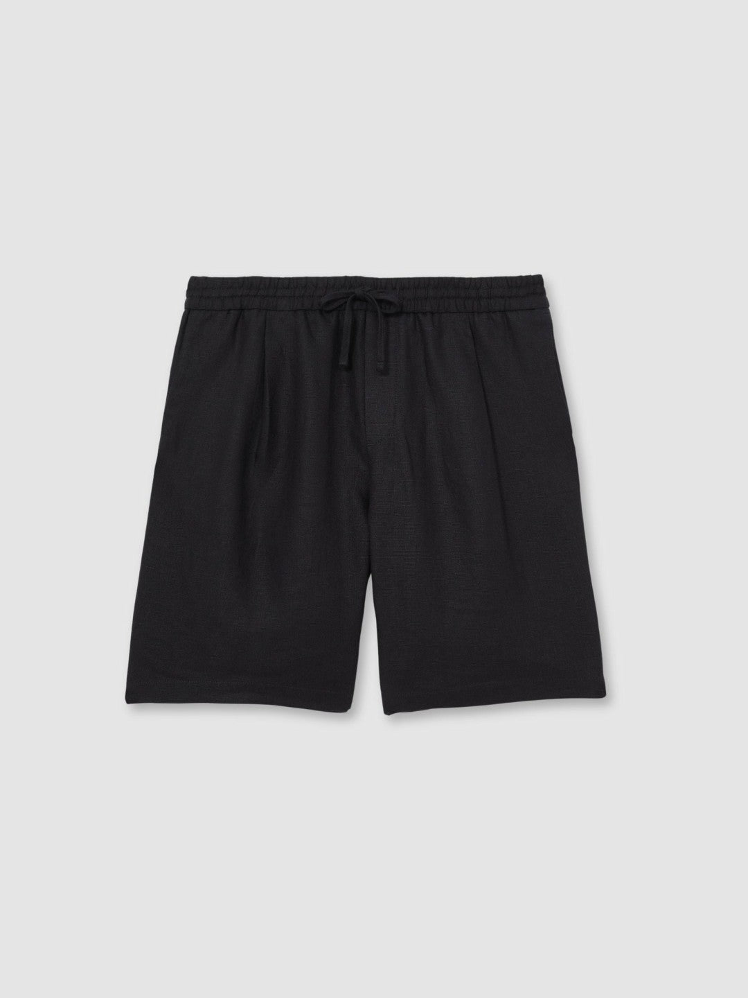 Linen Drawstring Shorts in Navy