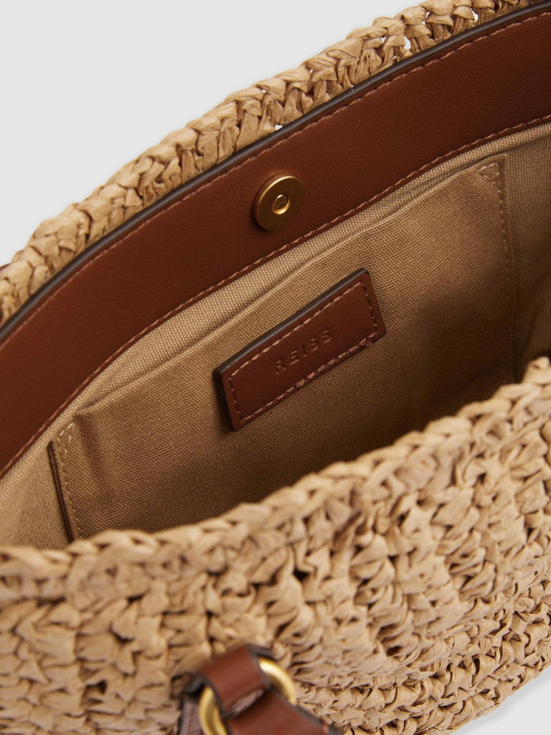 Raffia Woven Cross-body Bag in Natural