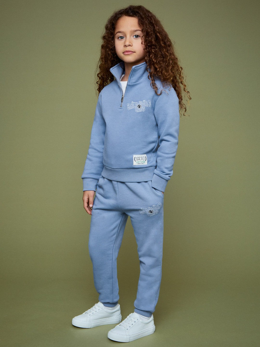 13-14 yrs SmileyWorld Cuffed Joggers Unisex Fit in Blue