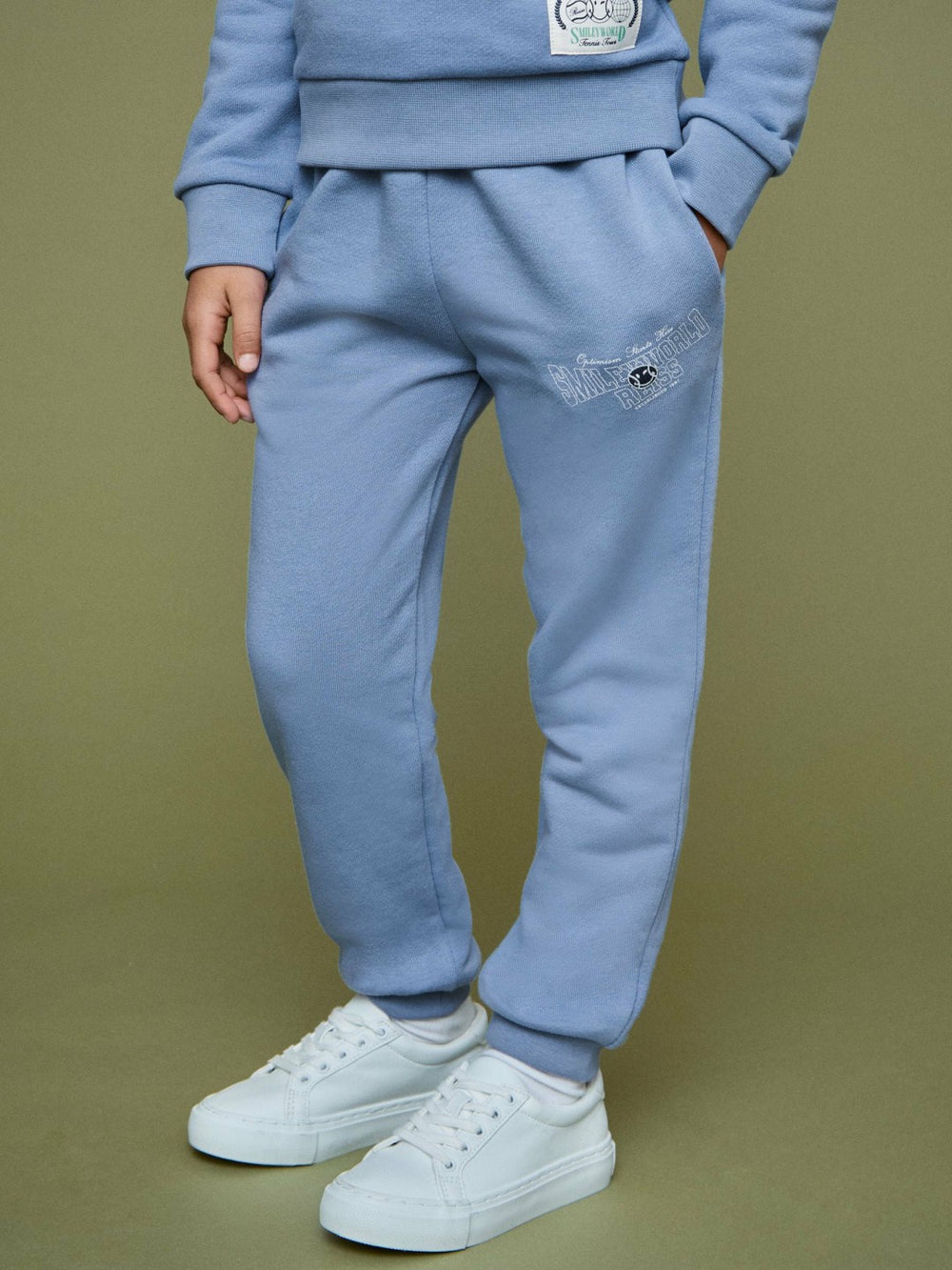 13-14 yrs SmileyWorld Cuffed Joggers Unisex Fit in Blue