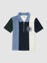 3-9 yrs SmileyWorld Towel Polo Shirt in Blue