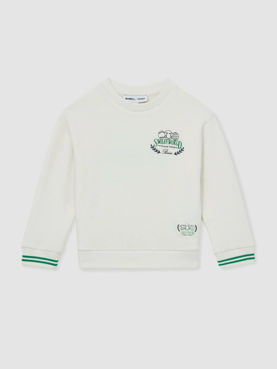3-9 yrs SmileyWorld Logo Sweatshirt Unisex Fit in White