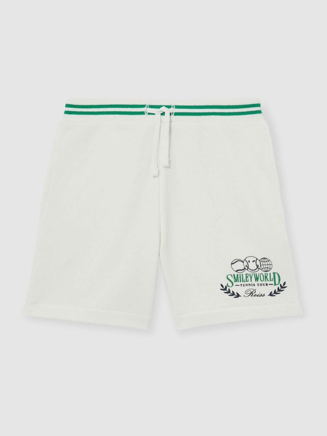 3-9 yrs SmileyWorld Drawstring Shorts Unisex Fit in White