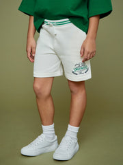 3-9 yrs SmileyWorld Drawstring Shorts Unisex Fit in White
