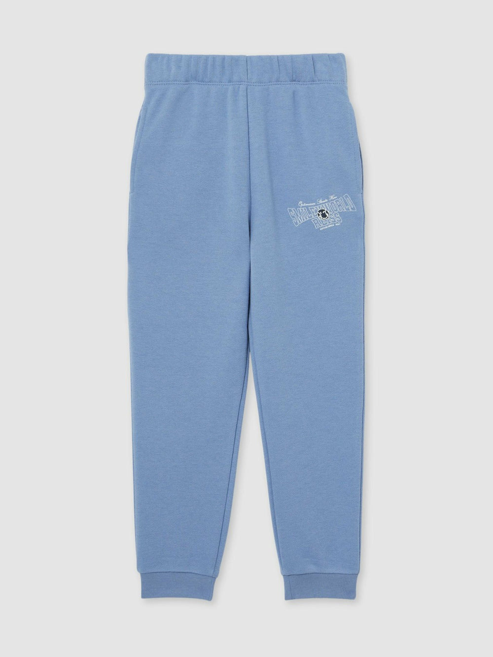 3-9 yrs SmileyWorld Cuffed Joggers Unisex Fit in Blue