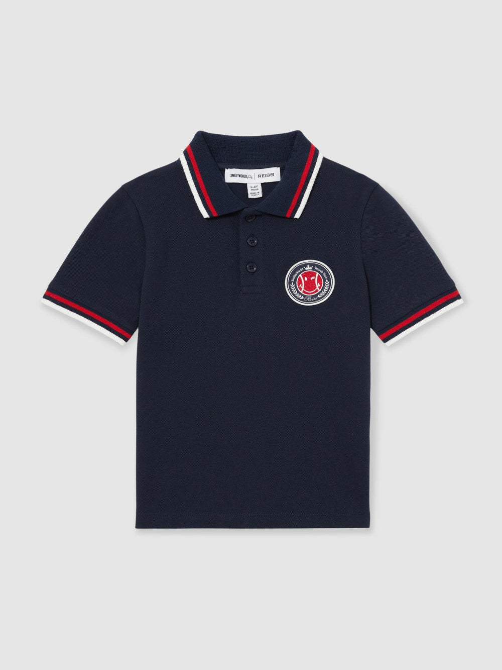 3-9 yrs SmileyWorld Piqué Polo Shirt in Navy