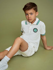 3-9 yrs SmileyWorld Piqué Polo Shirt in White