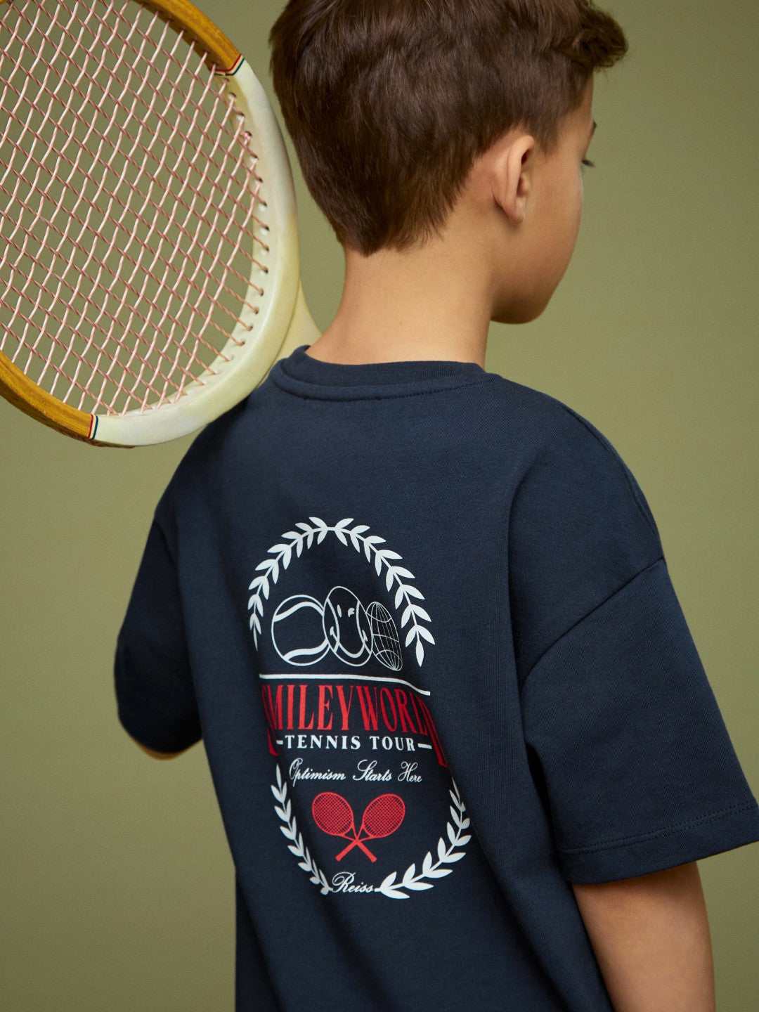 13-14 yrs SmileyWorld Oversize T-Shirt in Navy