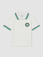 13-14 yrs SmileyWorld Piqué Polo Shirt in White